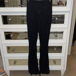 NEW PRETTY LITTLE THING BLACK FLARE PANTS